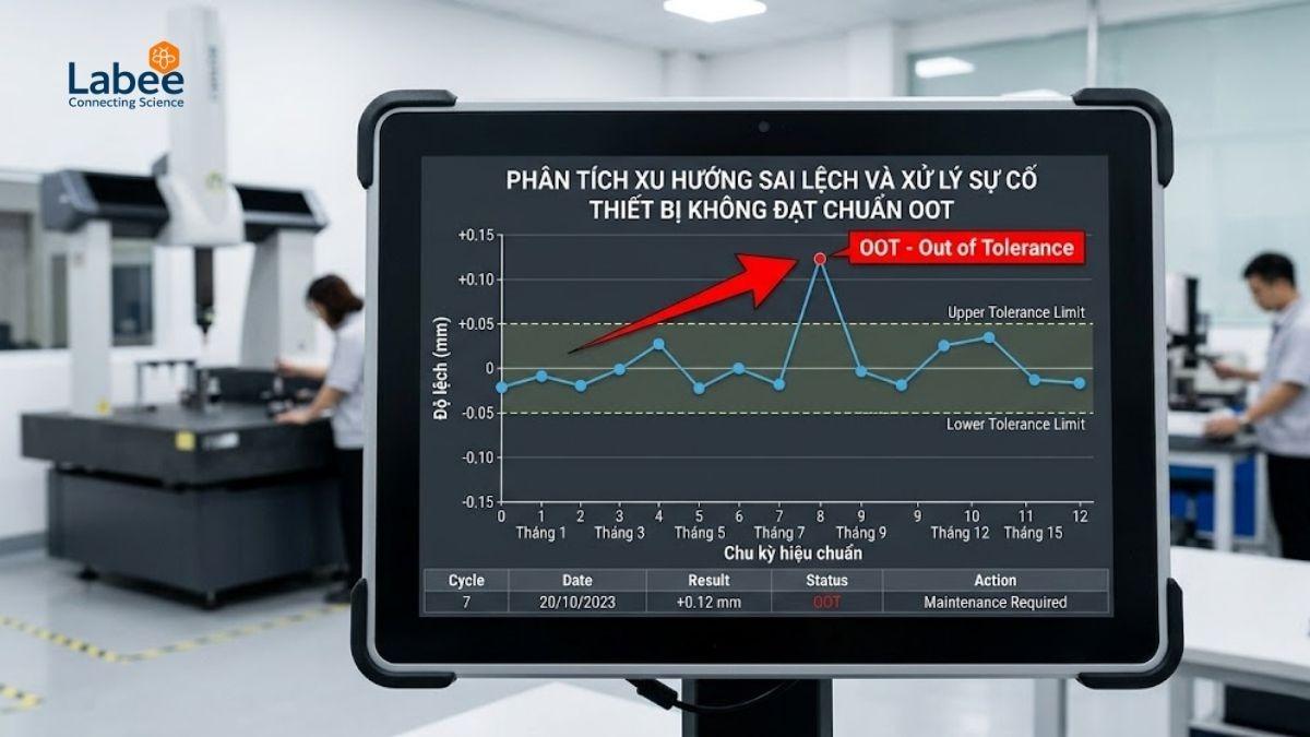 Phân tích xu hướng sai lệch và xử lý sự cố thiết bị không đạt chuẩn OOT.