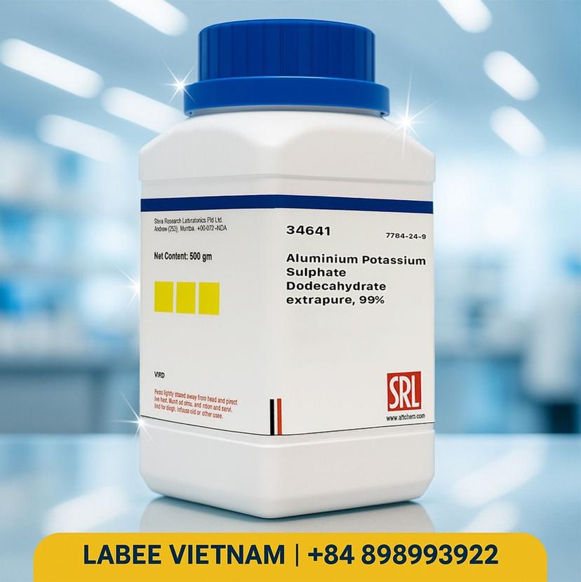 Hóa chất Aluminium Potassium Sulphate Dodecahydrate extrapure, 99% - SRL - ảnh 2