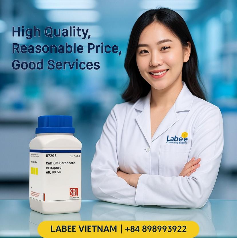 Hóa chất Calcium Carbonate extrapure AR, 99.5% - SRL - ảnh 1