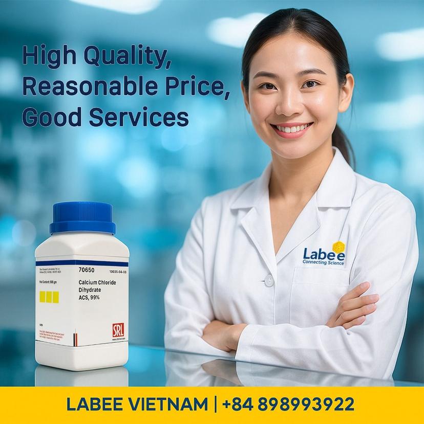 Hóa chất Calcium Chloride Dihydrate ACS, 99% - SRL - ảnh 1