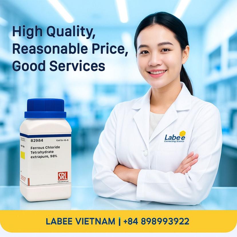 Hóa chất Ferrous Chloride Tetrahydrate extrapure, 98% - SRL - ảnh 1