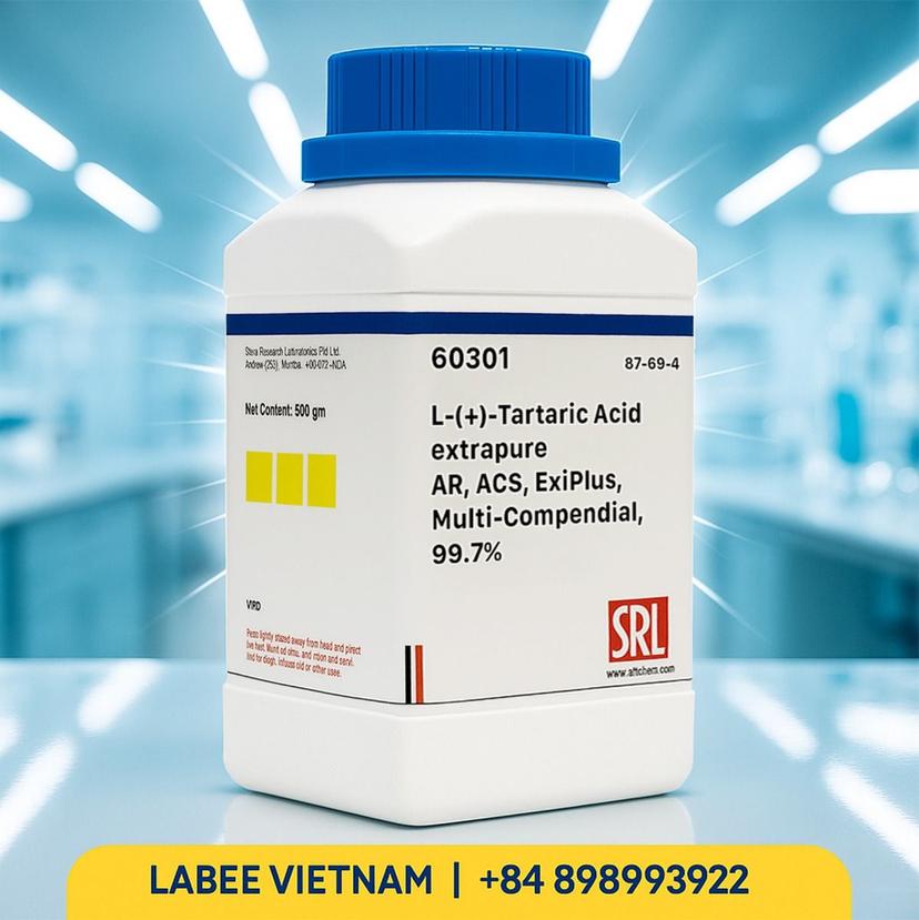 Hóa chất L-(+)-Tartaric Acid extrapure AR, ACS, ExiPlus, Multi-Compendial, 99.7% - SRL - ảnh 2