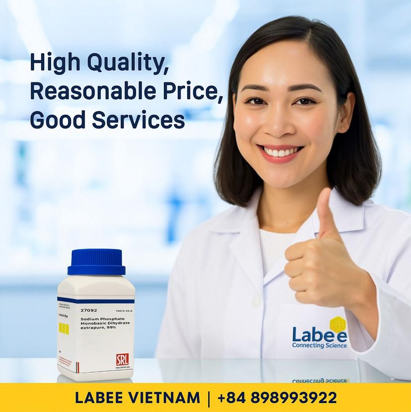Hóa chất Sodium Phosphate Monobasic Dihydrate extrapure, 99% - SRL - ảnh 1