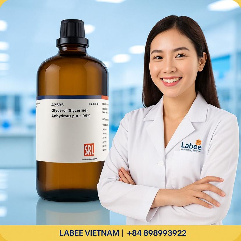 Hóa chất Glycerol (Glycerine) Anhydrous pure, 99% - SRL - ảnh 1