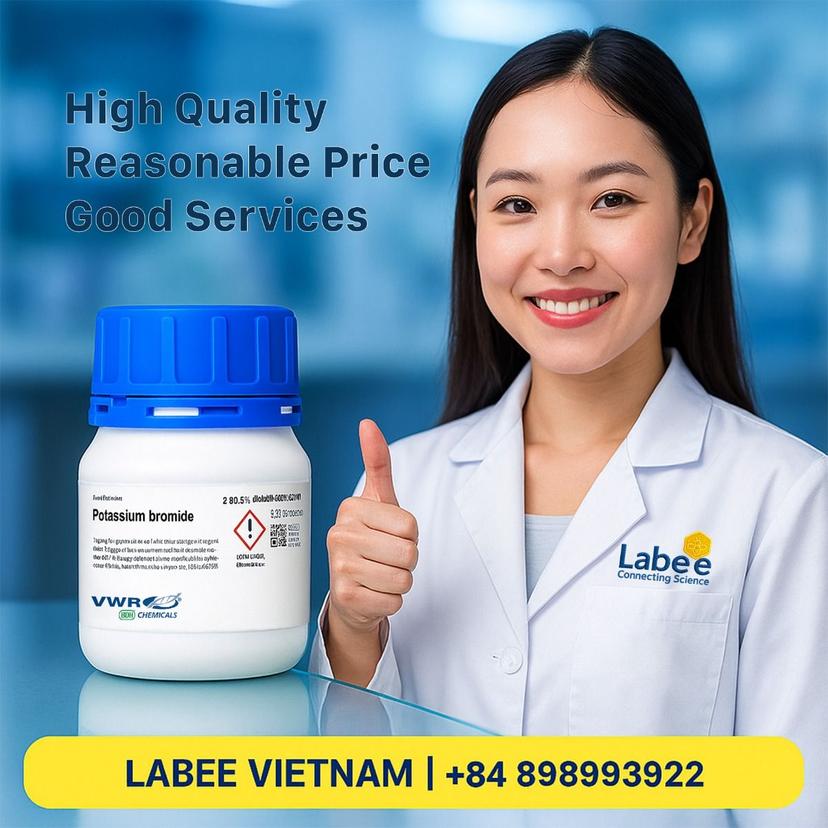 Hoá chất Potassium bromide ≥99.5%, AnalaR NORMAPUR® analytical reagent - VWR - ảnh 1