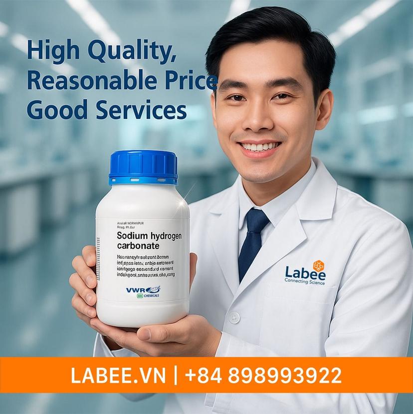 Hóa chất Sodium hydrogen carbonate 99.7-100.3%, AnalaR NORMAPUR® Reag. Ph. Eur. analytical reagent - VWR - ảnh 1