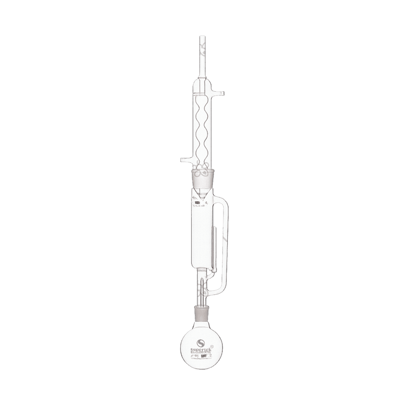 Bộ chiết Soxhlet, gồm bình chiết cổ 29/32 – ống chiết – ống sinh hàn, nối thủy tinh - SUPERTEK - ảnh 3