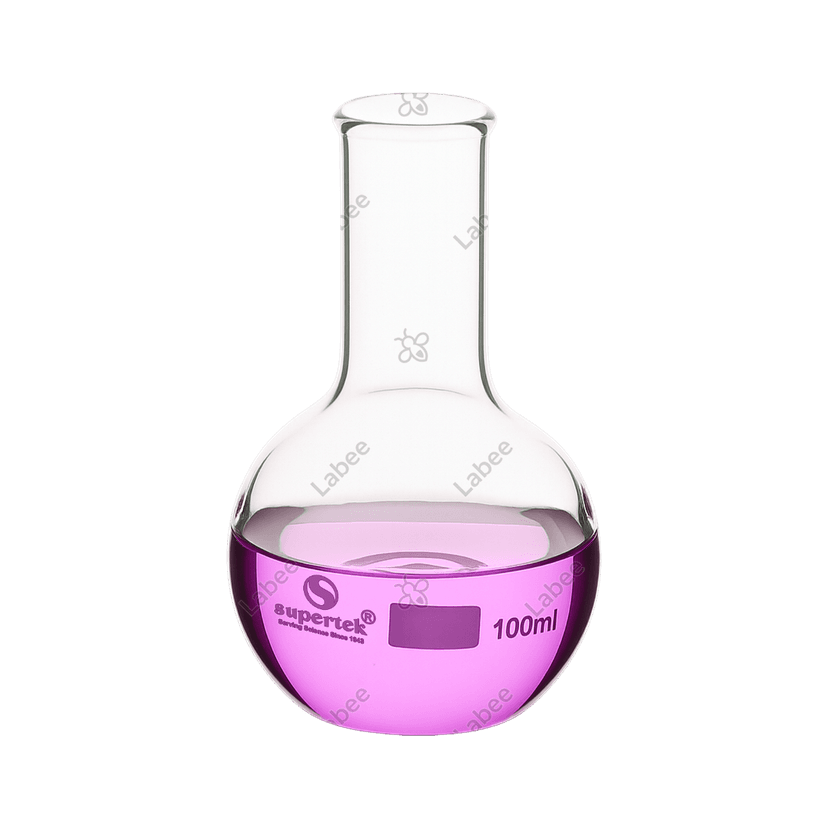 Bình cầu đáy phẳng, ISO 1773, vạch trắng - SUPERTEK - ảnh 3