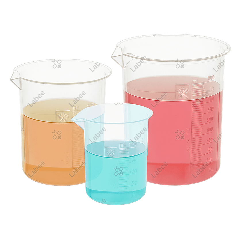 Cốc nhựa vạch trắng, PP Beaker - Supertek - ảnh 3