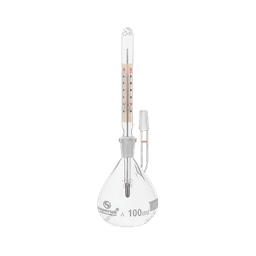 Bình đo tỷ trọng có nhiệt kế, Pyknometer With Ground-in Thermometer, Class A With Individual Works Certificate - Supertek