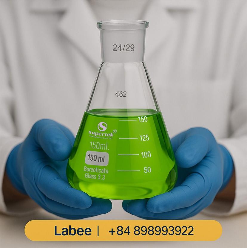 Bình tam giác, cổ mài, ISO 4797, vạch trắng - SUPERTEK - ảnh 2