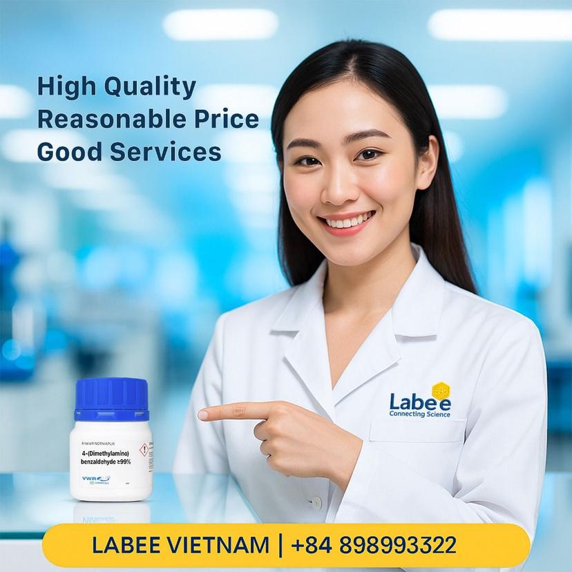 Hóa chất 4-(Dimethylamino)benzaldehyde ≥99%, AnalaR NORMAPUR® Reag. Ph. Eur. analytical reagent - VWR - ảnh 1