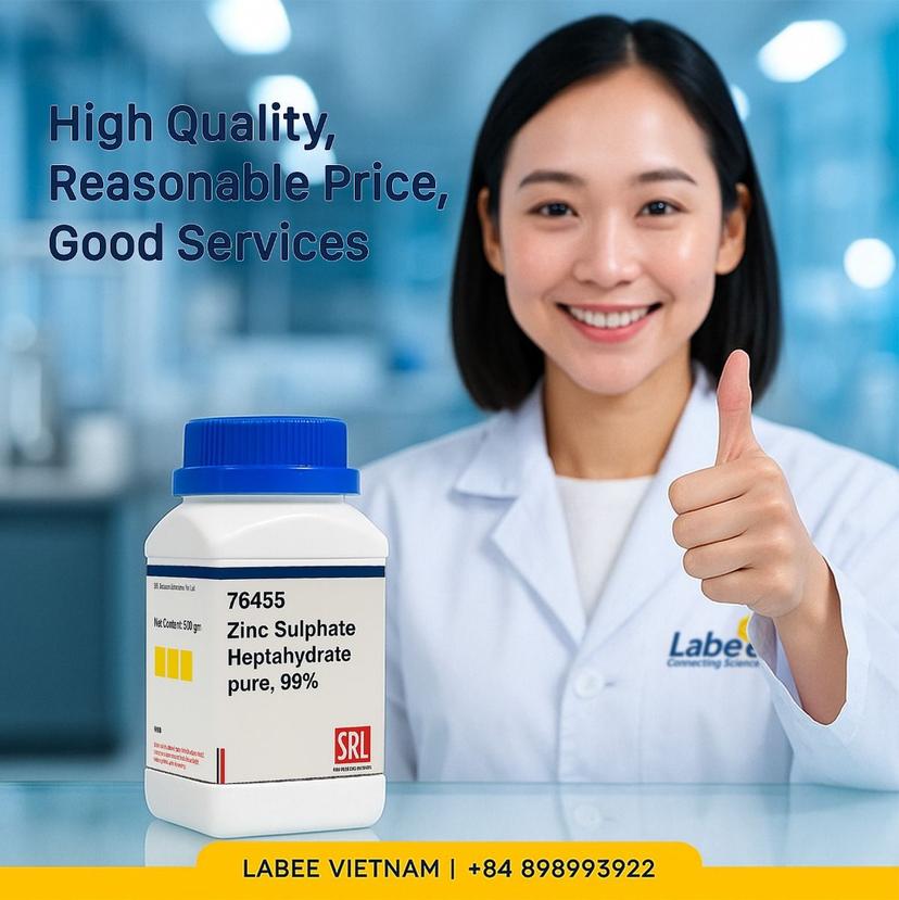 Hóa chất Zinc Sulphate Heptahydrate pure, 99% - SRL - ảnh 1