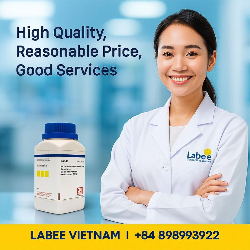 Hóa chất Aluminium Potassium Sulphate Dodecahydrate extrapure, 99% - SRL - ảnh 1
