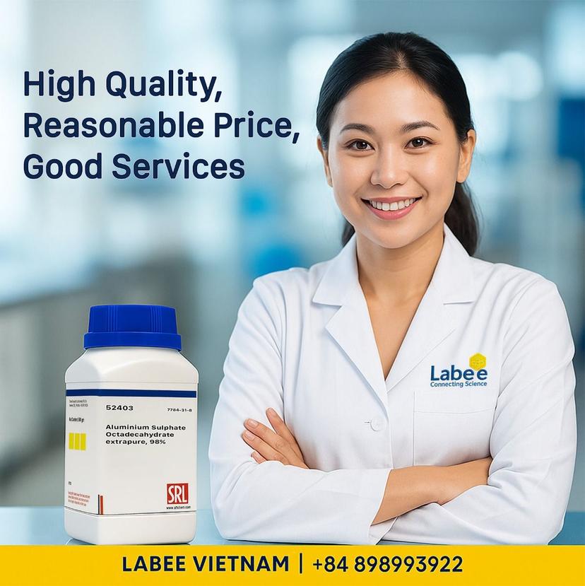 Hóa chất Aluminium Sulphate Octadecahydrate extrapure, 98% - SRL - ảnh 1