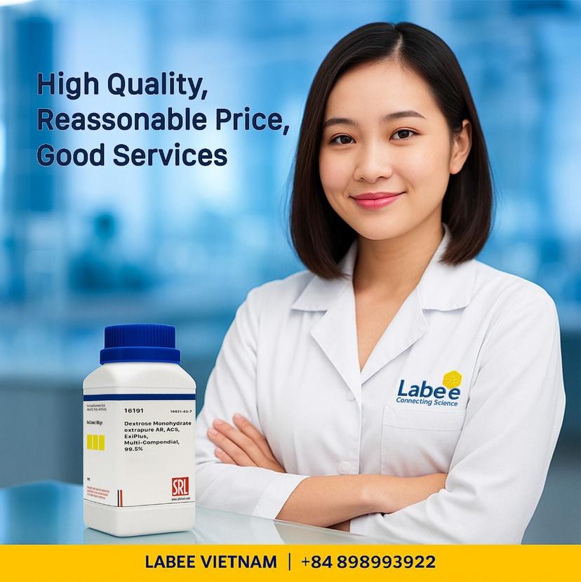 Hóa chất Dextrose Monohydrate extrapure AR, ACS, ExiPlus, Multi-Compendial, 99.5% - SRL - ảnh 1