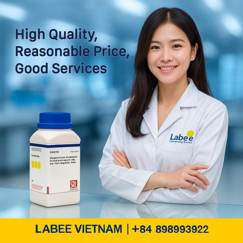 Hóa chất Magnesium Sulphate Dried extrapure AR, 62-70% MgSO4, 99% - SRL - ảnh 1