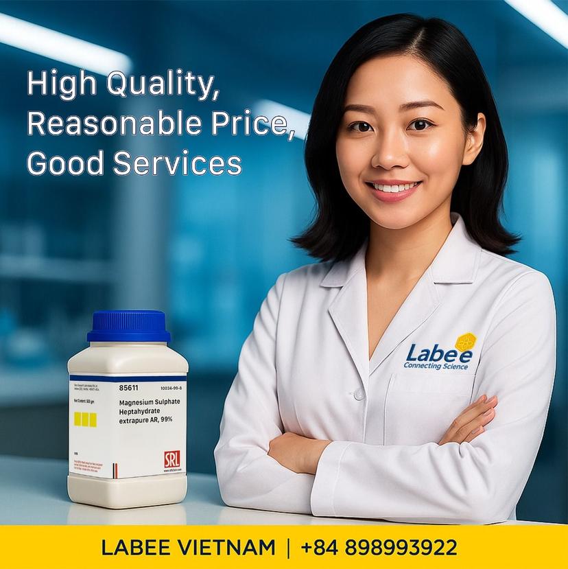 Hóa chất Magnesium Sulphate Heptahydrate extrapure AR, 99% - SRL - ảnh 1