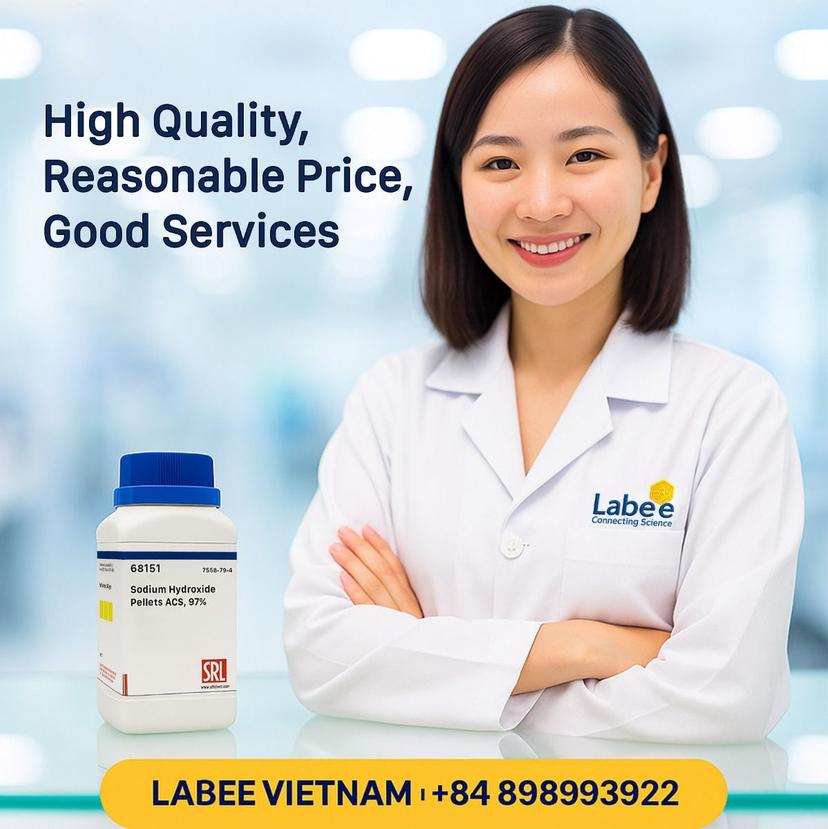 Hóa chất Sodium Hydroxide Pellets ACS, 97% - SRL - ảnh 1
