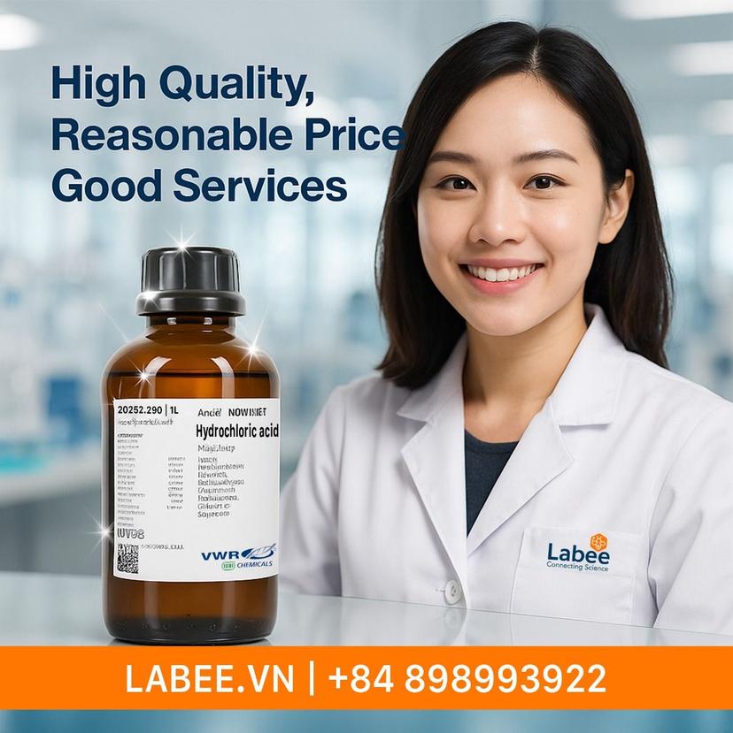 Hoá chất Hydrochloric acid 37% AnalaR NP REAG.PE - VWR - ảnh 1