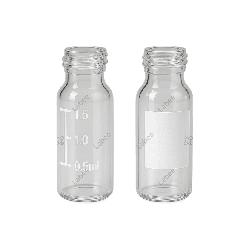 Chai thủy tinh Vial 2ml, 12x32mm đáy phẳng 9-425 lọ vặn ren with Label - VICO SCIENCE - ảnh 3