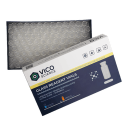 Chai thủy tinh Vial 2ml, 12x32mm đáy phẳng 9-425 lọ vặn ren with Label - VICO SCIENCE