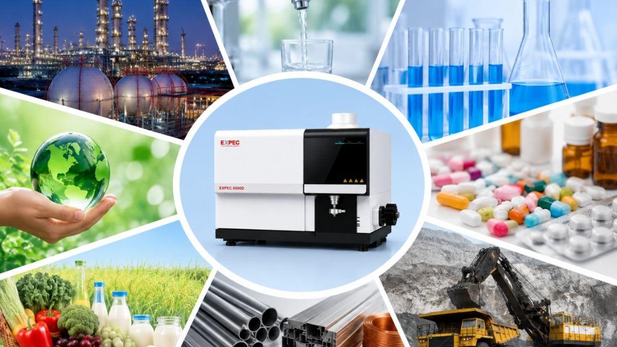 Kỹ sư phòng lab đang vận hành hệ thống quang phổ ICP-OES kiểm tra kim loại nặng trong nước thải