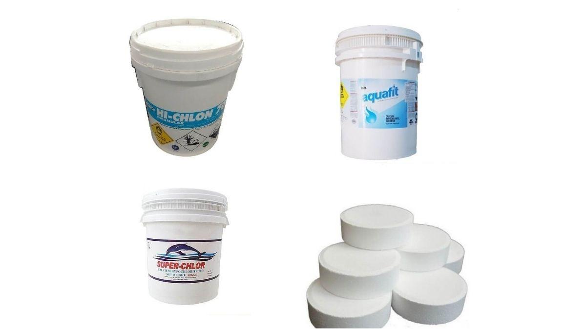 Cấu trúc phân tử Chlorine và các dạng thương phẩm bột, viên, dung dịch