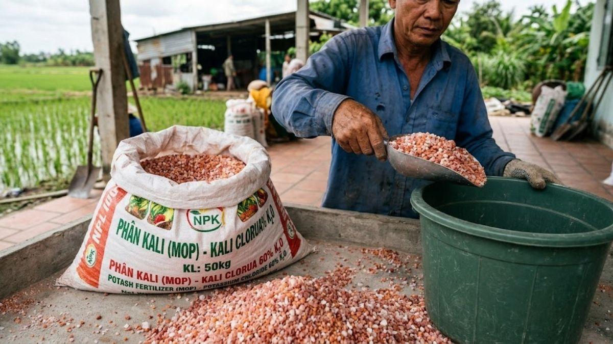 Cấu trúc tinh thể muối Kali hòa tan và ion K+ trong dung dịch